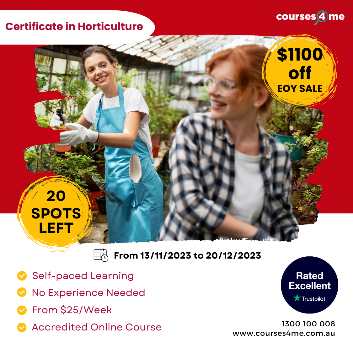 EOY Sale - horticulture - courses4me online course